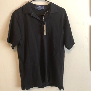 NWT Vineyard Vines black Classic Pique Polo